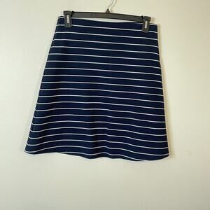 Philosophy Republic Clothing Womens A-Line Skirt Size Medium Navy Stripe Stretch